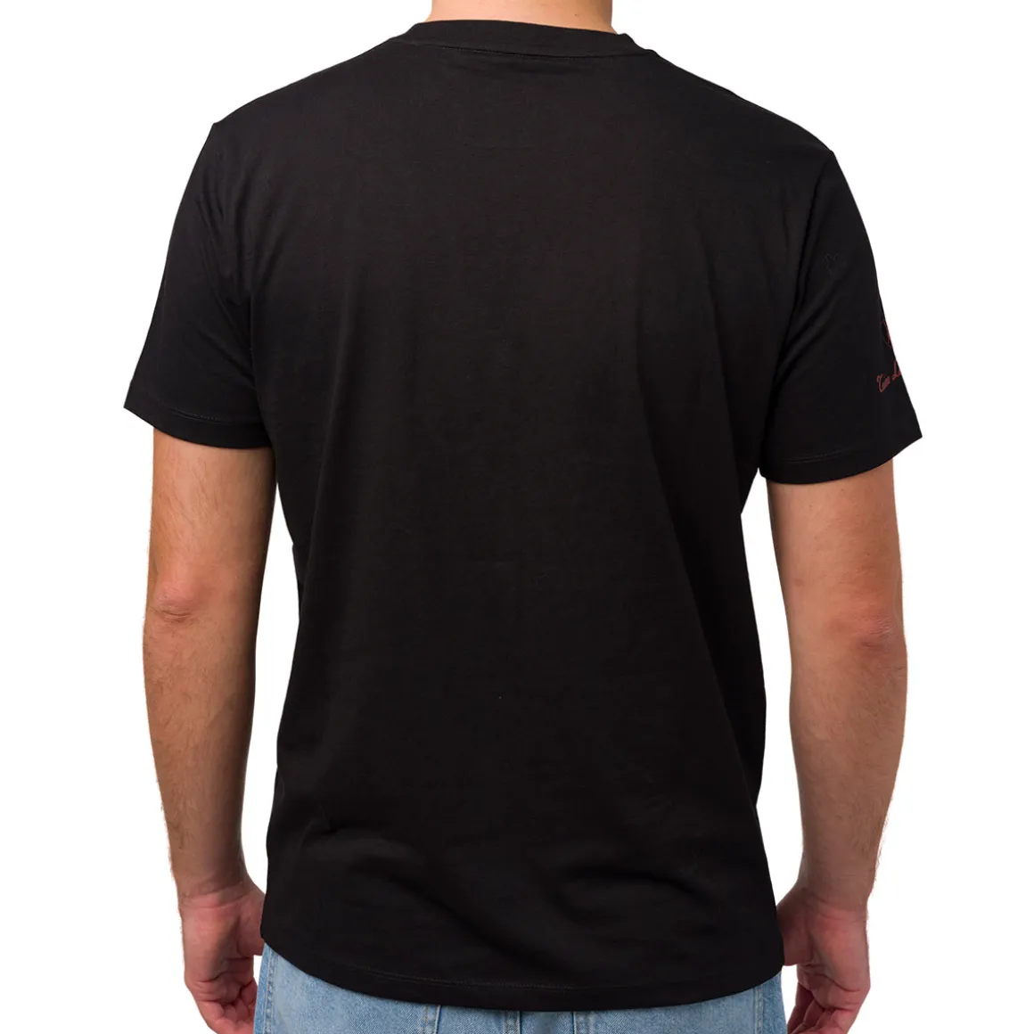 T-shirt nera da uomo con logo Tonino Lamborghini