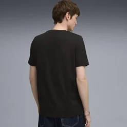 T-shirt nera da Uomo con logo Box Tee Puma
