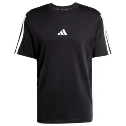 T-shirt nera da Uomo in cotone con logo adidas