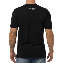 T-shirt nera in cotone da Uomo con stampa Ducati Corse