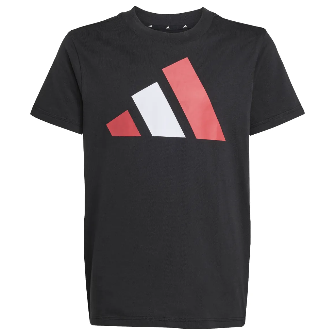 T-shirt nera in cotone da Bambino e Ragazzo con logo adidas