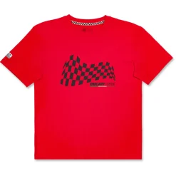 T-shirt rossa da bambino in cotone con stampa Ducati Corse