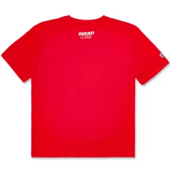 T-shirt rossa da bambino in cotone con stampa Ducati Corse