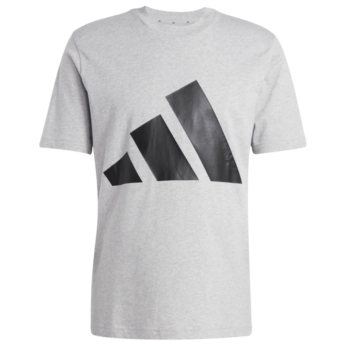 T-shirt sportiva da uomo grigia adidas con logo nero