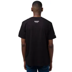 T-shirt Uomo in cotone nera con stampa rossa e logo Ducati Corse