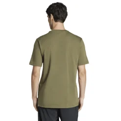 T-shirt verde da Uomo con logo frontale stampato adidas