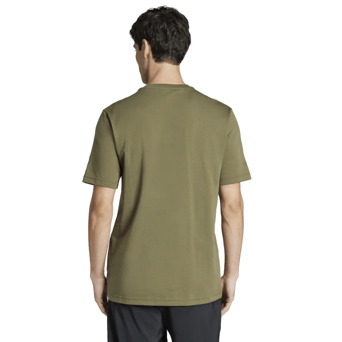 T-shirt verde da Uomo con logo frontale stampato adidas