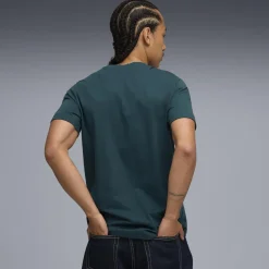 T-shirt verde da Uomo con logo frontale GRAPHIC Box Tee Puma