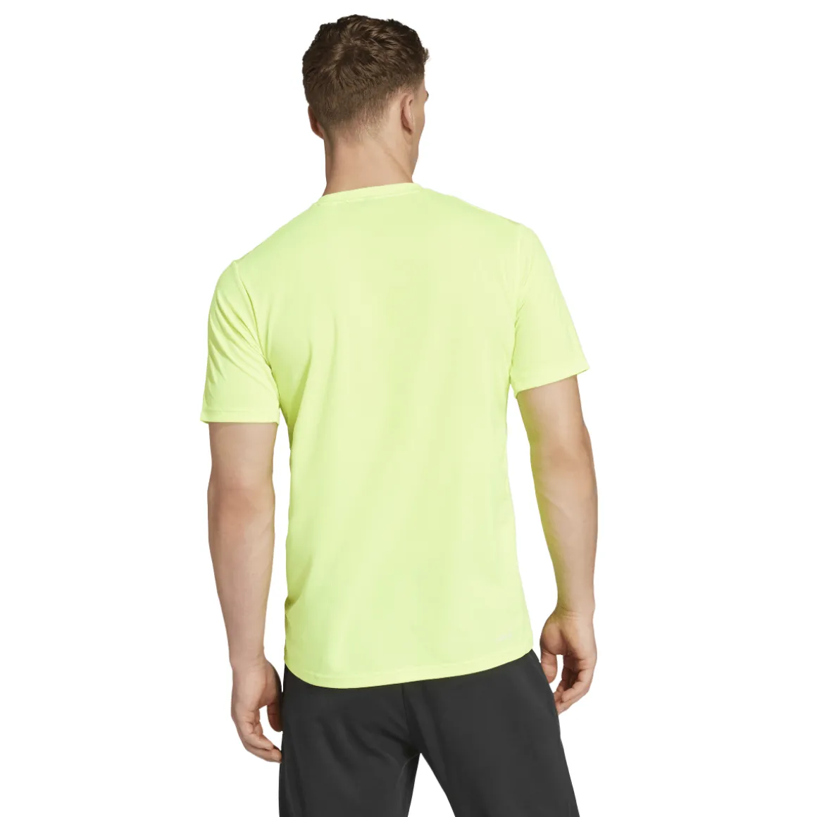T-shirt verde lime da Uomo con logo frontale adidas