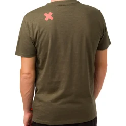 T-shirt verde militare con logo da uomo Ducati Scrambler