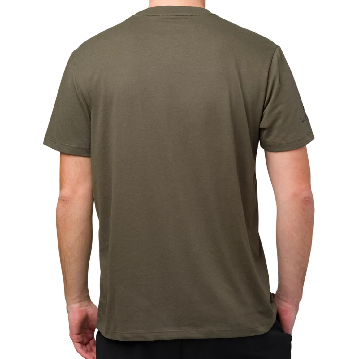 T-shirt verde militare da uomo con logo Tonino Lamborghini