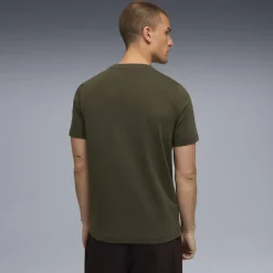T-shirt verde militare da Uomo con logo PUMA