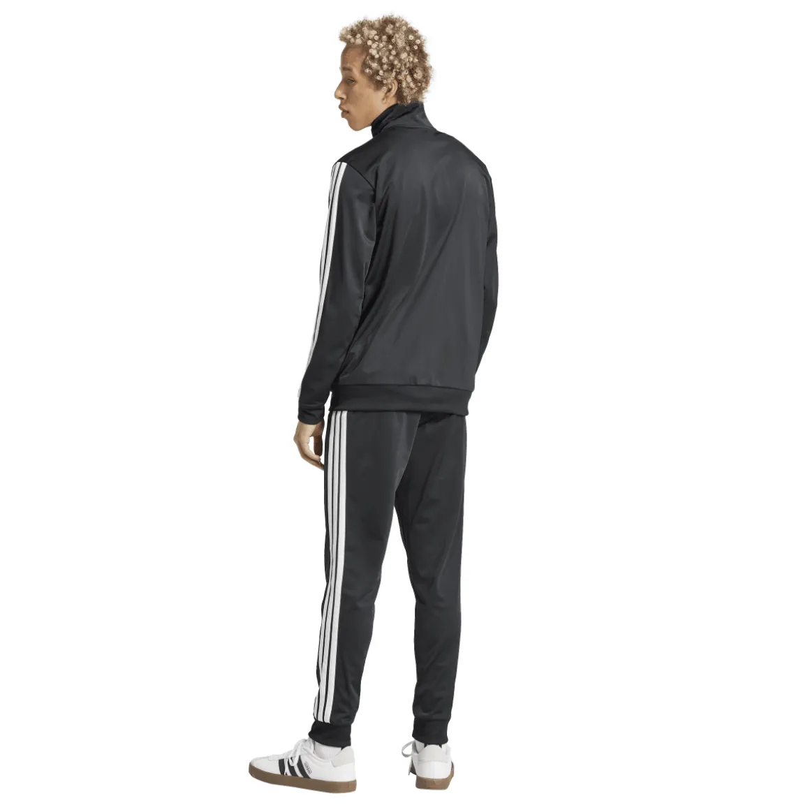 Tuta sportiva nera da Uomo con tre strisce adidas M 3S TR TT TS