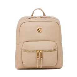 Zaino beige da Donna con tasca frontale con zip Carrera