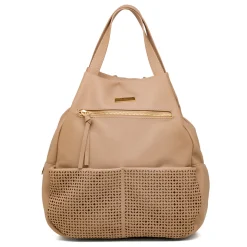 Zaino da donna beige con dettagli traforati Lora Ferres