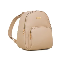 Zaino da donna nude con tasche e logo Lora Ferres