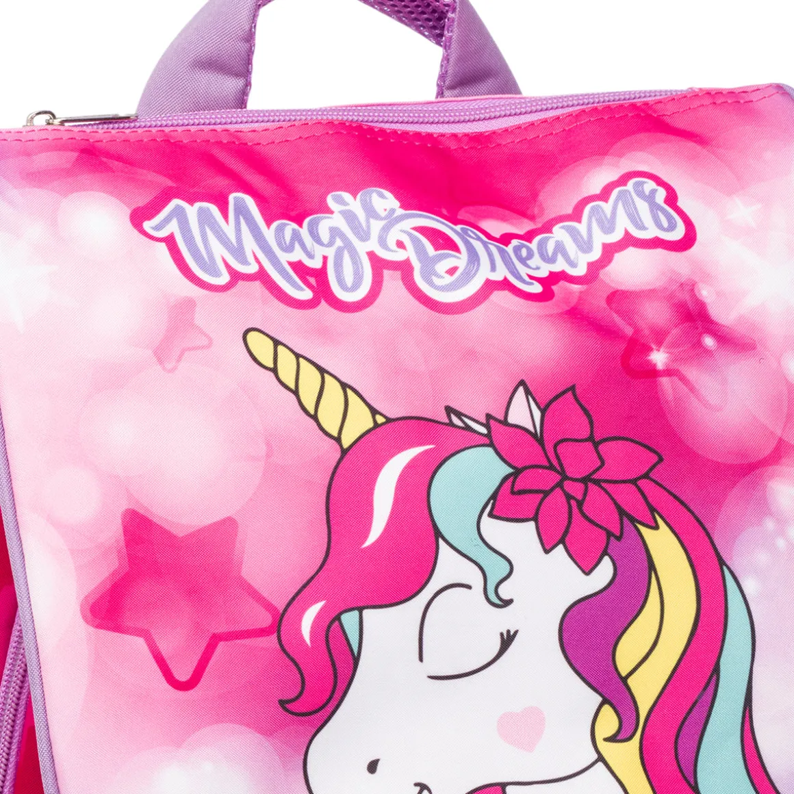 Zaino da scuola fucsia con unicorno Magic Land