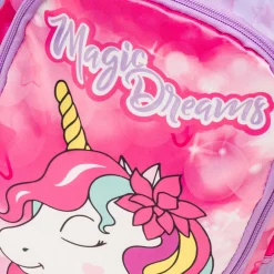 Zaino da scuola medio fucsia con unicorno Magic Land