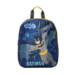 Zaino da scuola piccolo blu con stampa Batman
