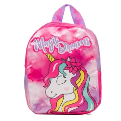 Zaino da scuola piccolo fucsia con unicorno Magic Land