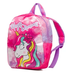 Zaino da scuola piccolo fucsia con unicorno Magic Land
