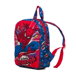 Zaino da scuola piccolo rosso e blu con stampa Spiderman