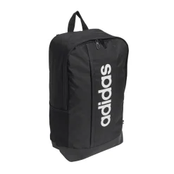 Zaino nero con tasca e logo frontale adidas