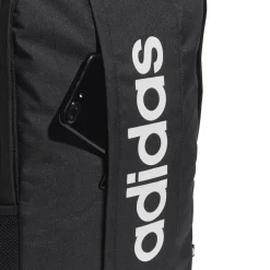 Zaino nero con tasca e logo frontale adidas