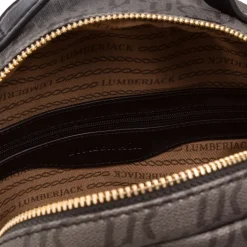 Zaino nero da Donna con stampa logo All Over Lumberjack
