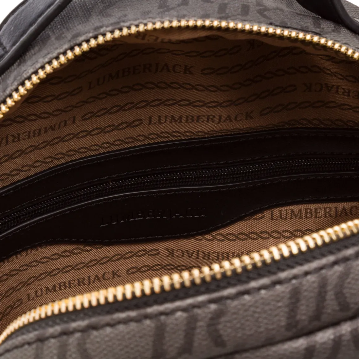 Zaino nero da Donna con stampa logo All Over Lumberjack