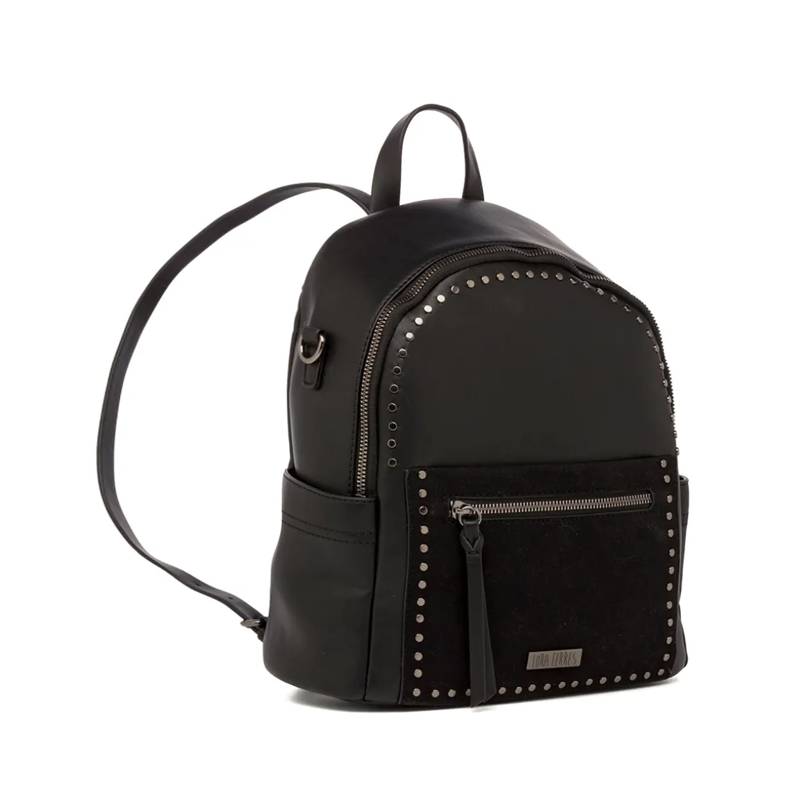 Zaino nero da Donna con borchie Lora Ferres