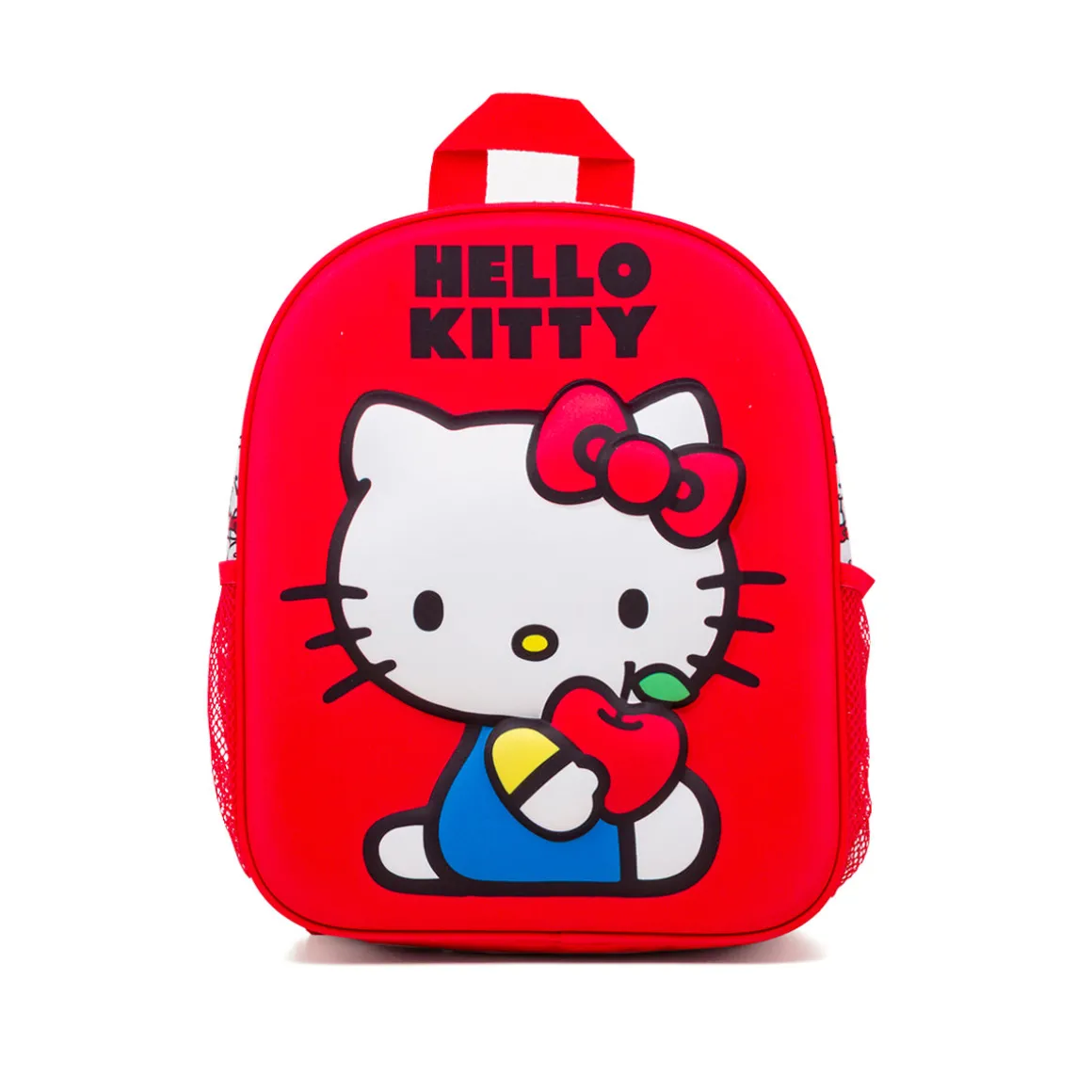 Zaino piccolo da scuola rosso con dettaglio Hello Kitty