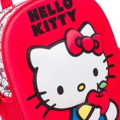 Zaino piccolo da scuola rosso con dettaglio Hello Kitty