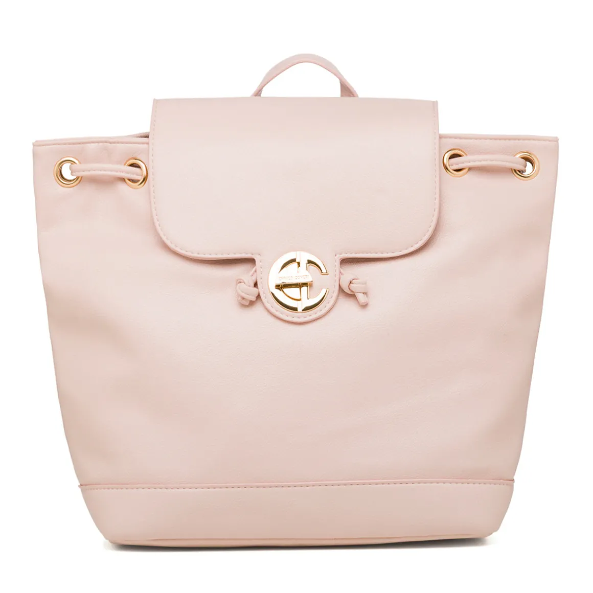 Zaino rosa da Donna con dettagli dorati e logo Enrico Coveri