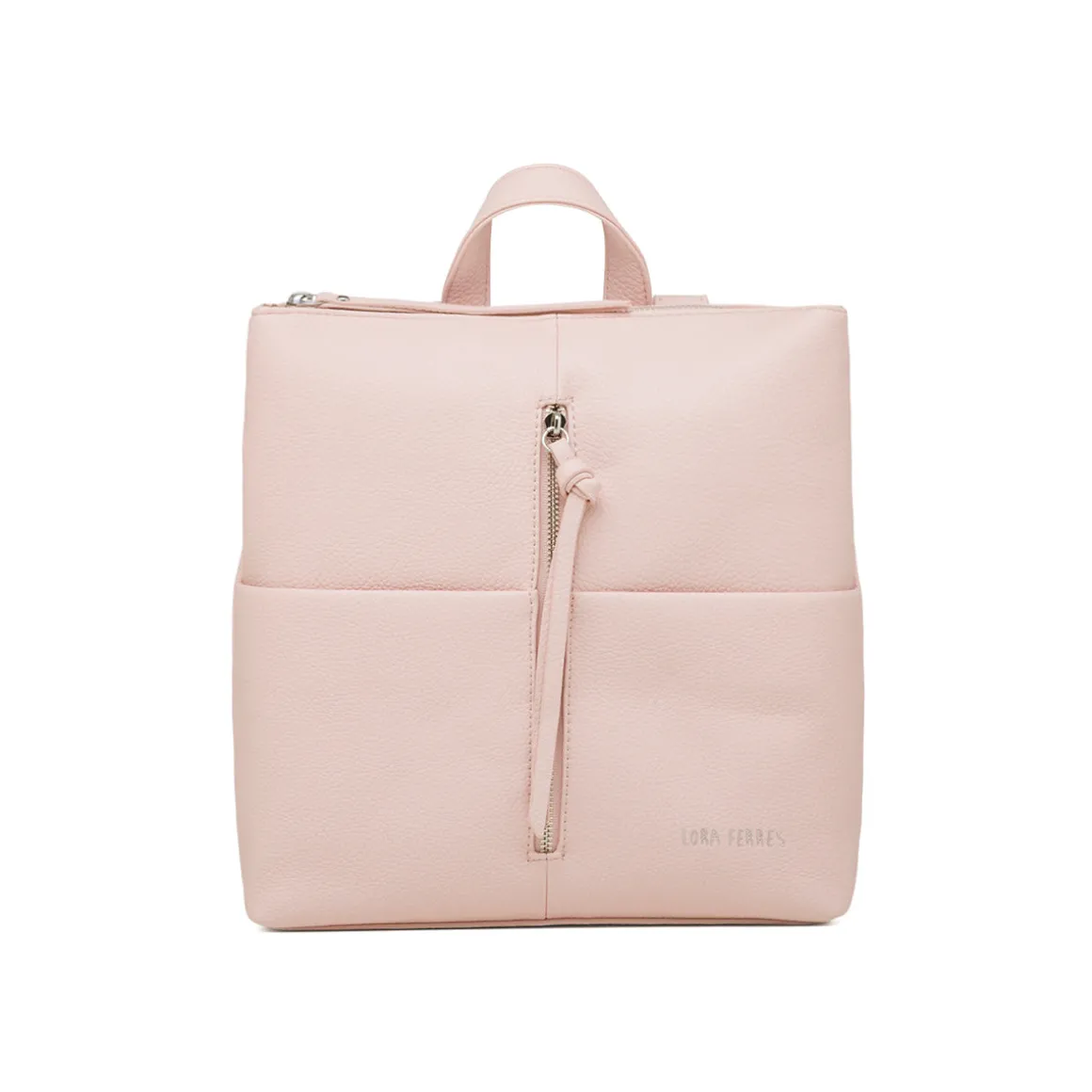 Zaino rosa da Donna con logo in metallo Lora Ferres