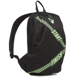 Zaino sportivo nero con dettagli verde fluo e logo Ducati Corse