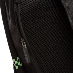 Zaino sportivo nero con dettagli verde fluo e logo Ducati Corse
