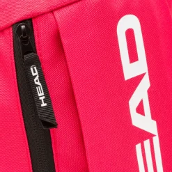 Zaino sportivo Unisex rosso e nero con tasca e logo bianco Head