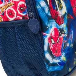 Zaino trolley da scuola blu e rosso con stampa Spiderman
