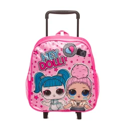 Zaino trolley da scuola rosa con stampa L.O.L. Surprise!