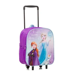 Zaino trolley da scuola viola e lilla con stampa Frozen